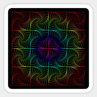 Psychedelic rainbow Sticker